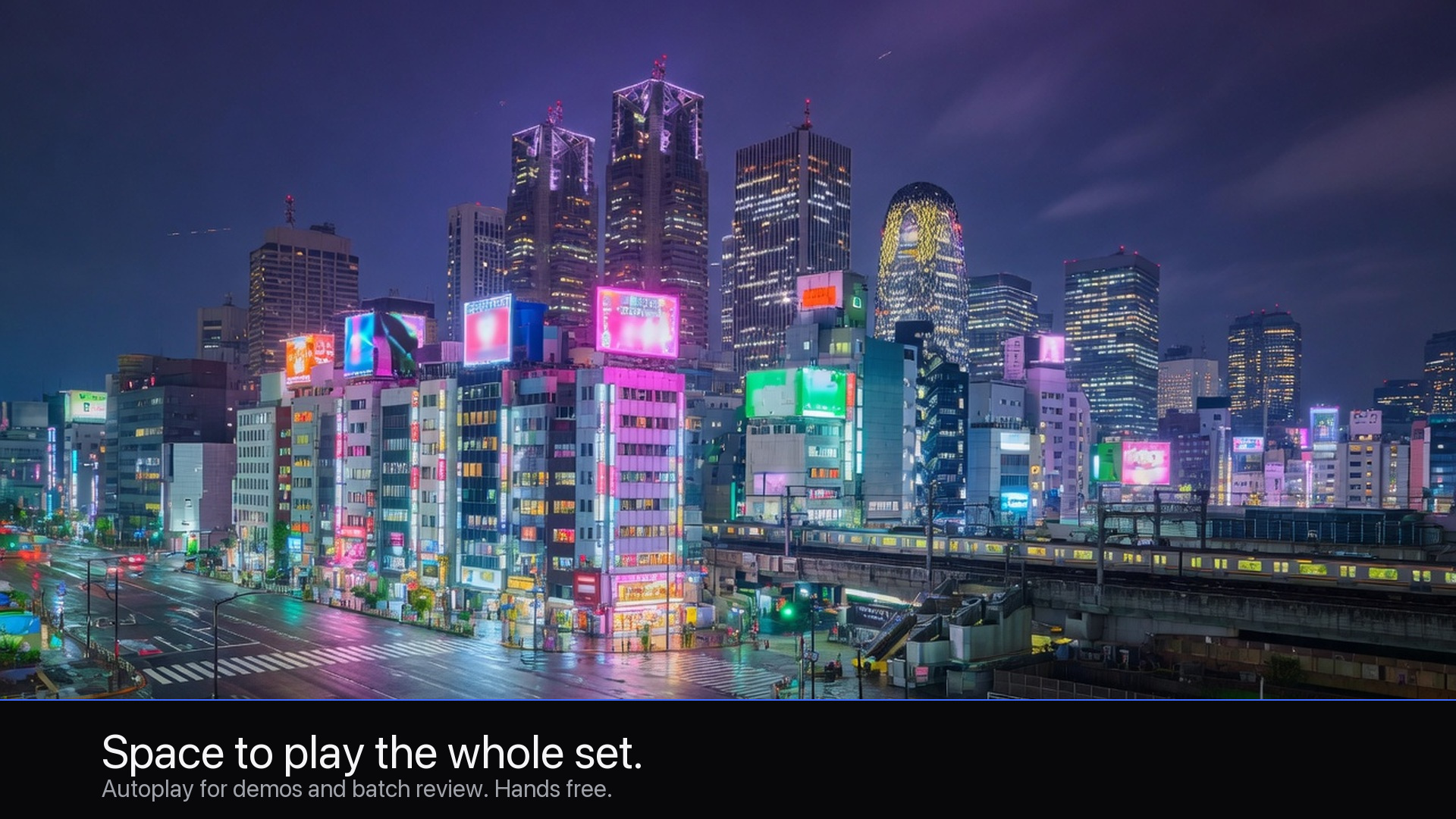 Space to play the whole set.